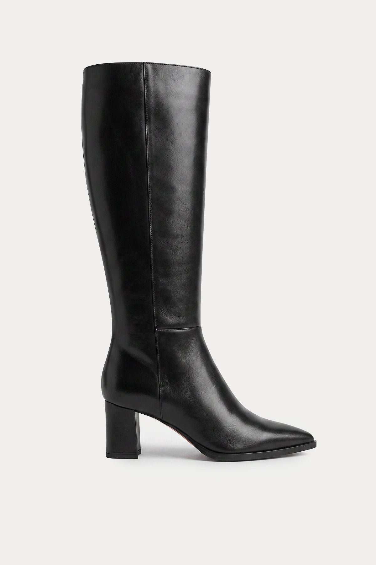 Santoni Topuklu Deri Çizme