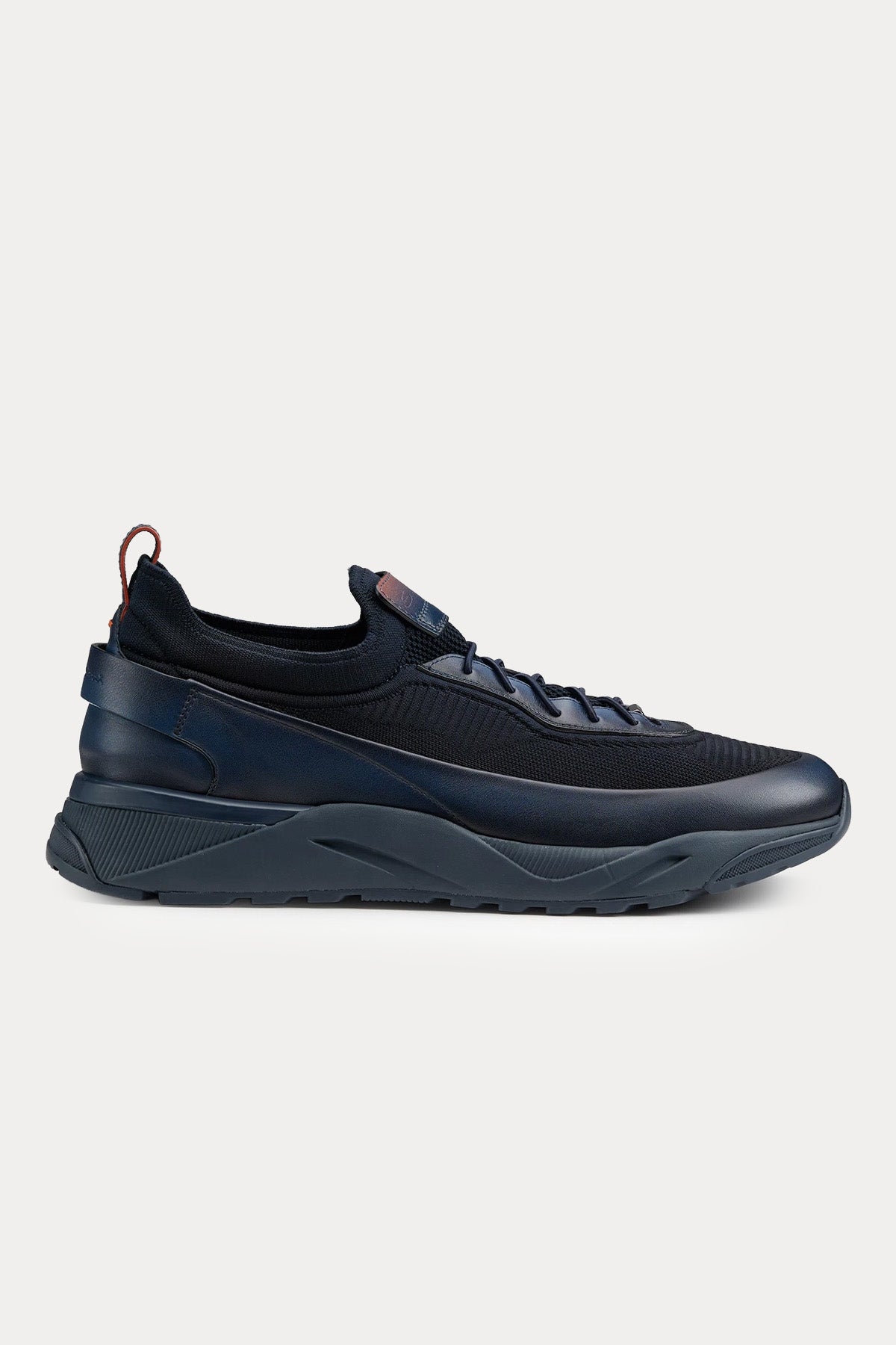 Santoni Teknik Fileli Deri Sneaker Ayakkabı