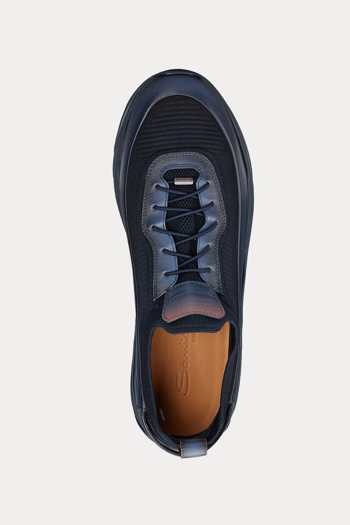 Santoni Teknik Fileli Deri Sneaker Ayakkabı