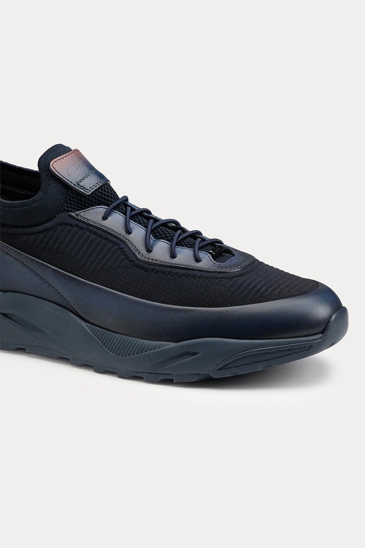 Santoni Teknik Fileli Deri Sneaker Ayakkabı