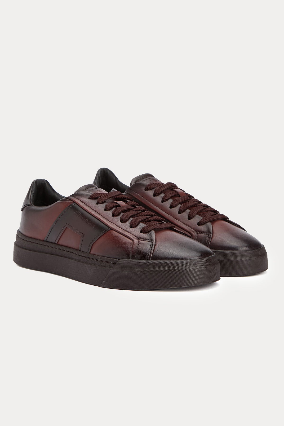 Santoni Double Buckle Deri Sneaker Ayakkabı