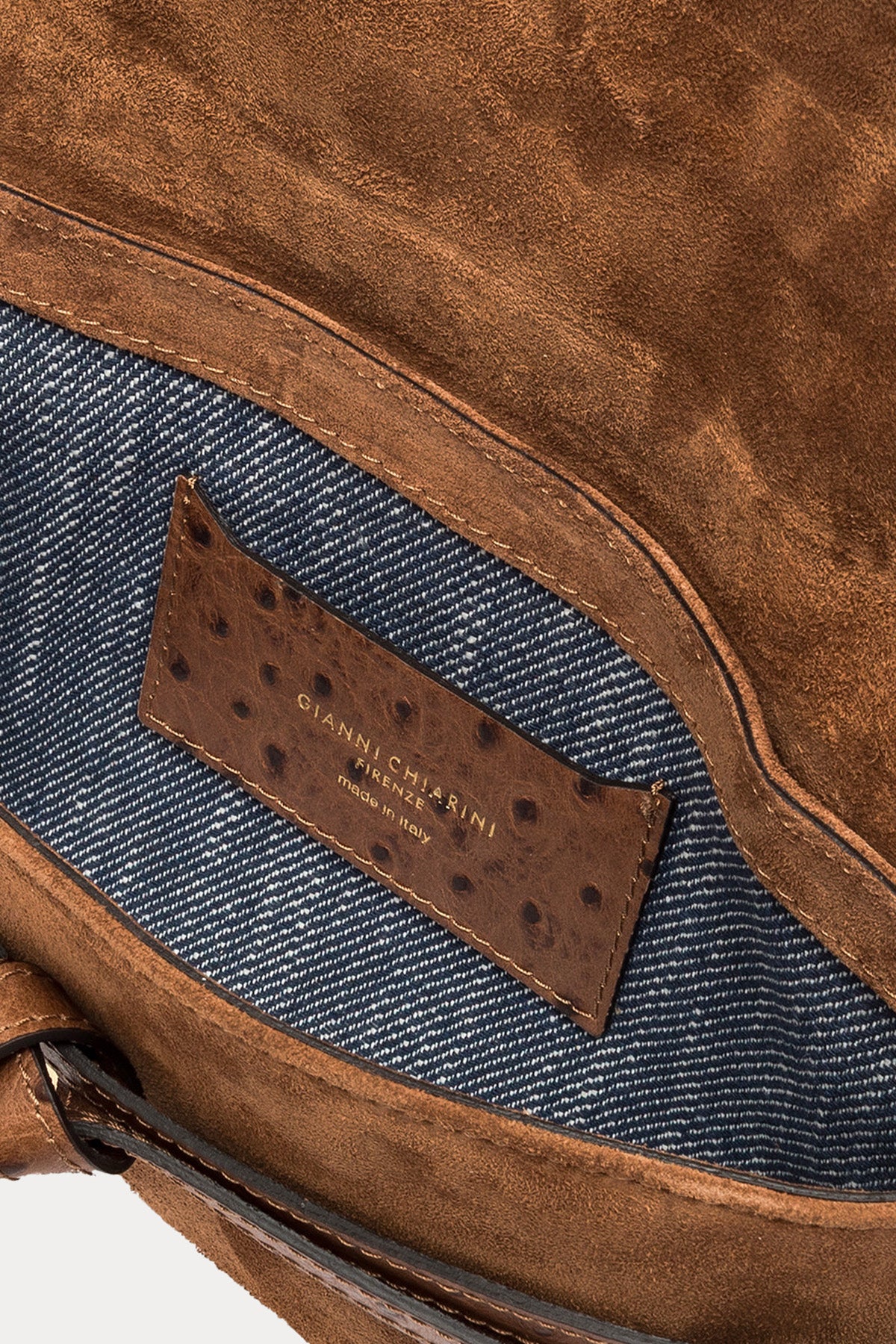 Gianni Chiarini Belty Süet Deri Clutch Çanta
