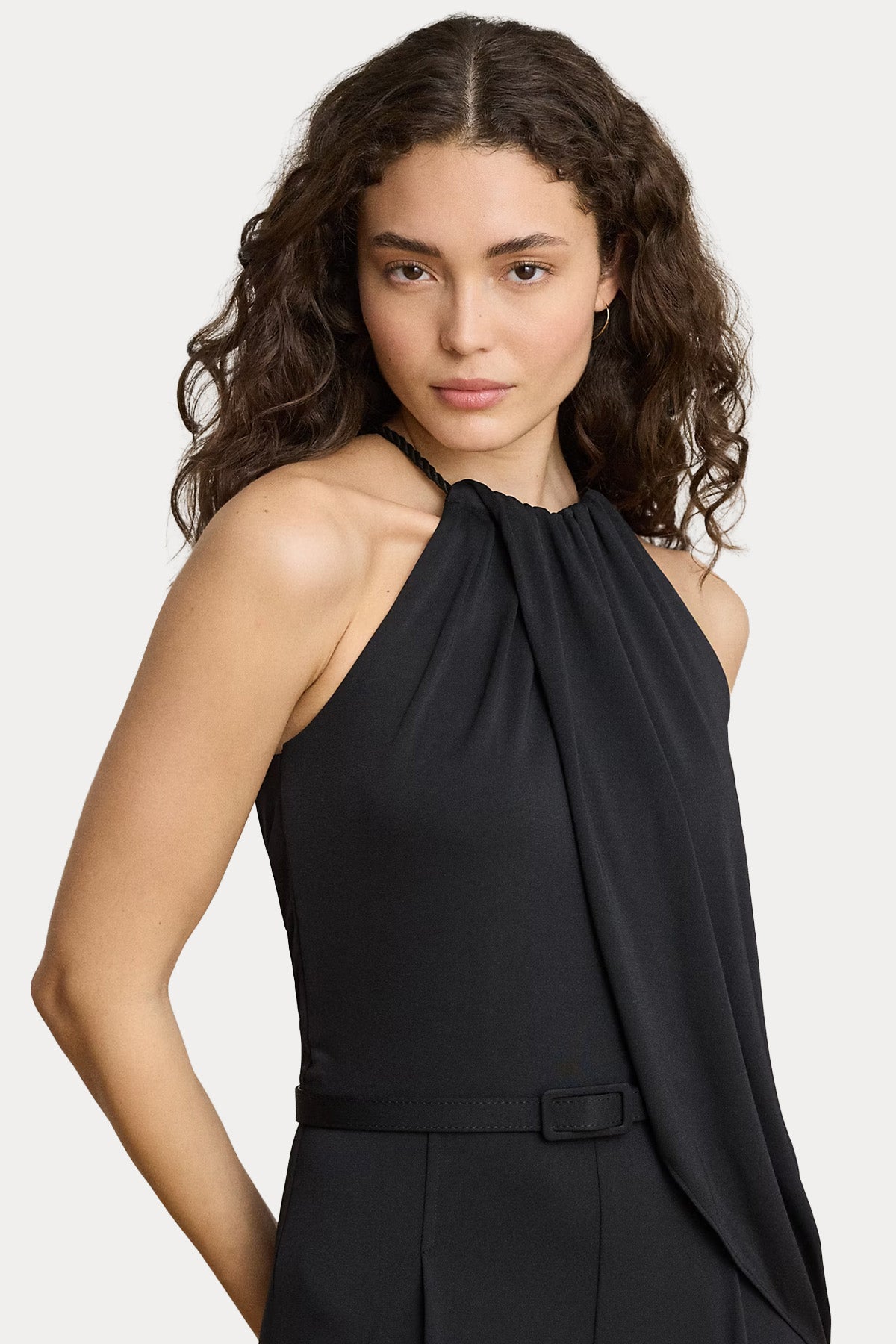 Polo Ralph Lauren Wide Leg Kemerli Streç Abiye Tulum