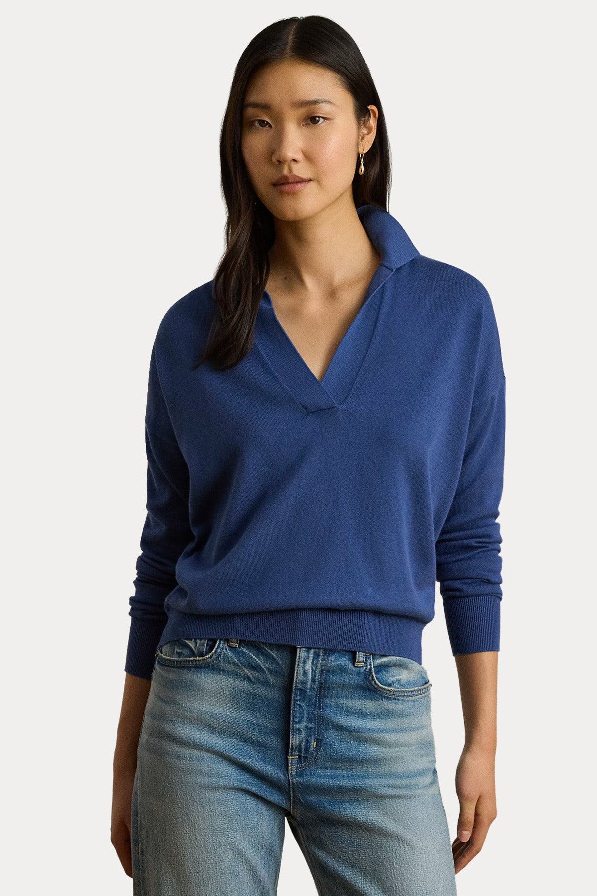 Polo Ralph Lauren Comfort Fit Polo V Yaka İnce Örgü Triko