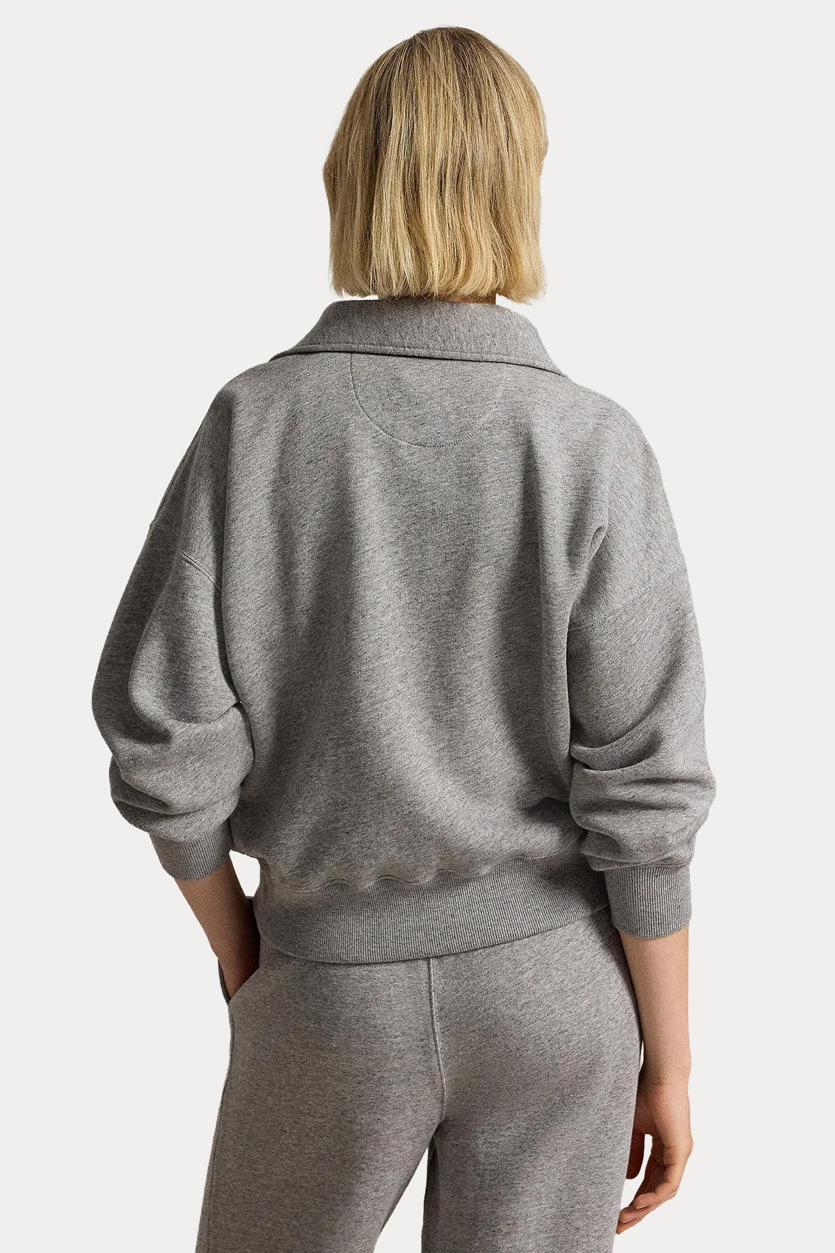 Polo Ralph Lauren Relaxed Fit Yarım Fermuarlı Şardonlu Sweatshirt