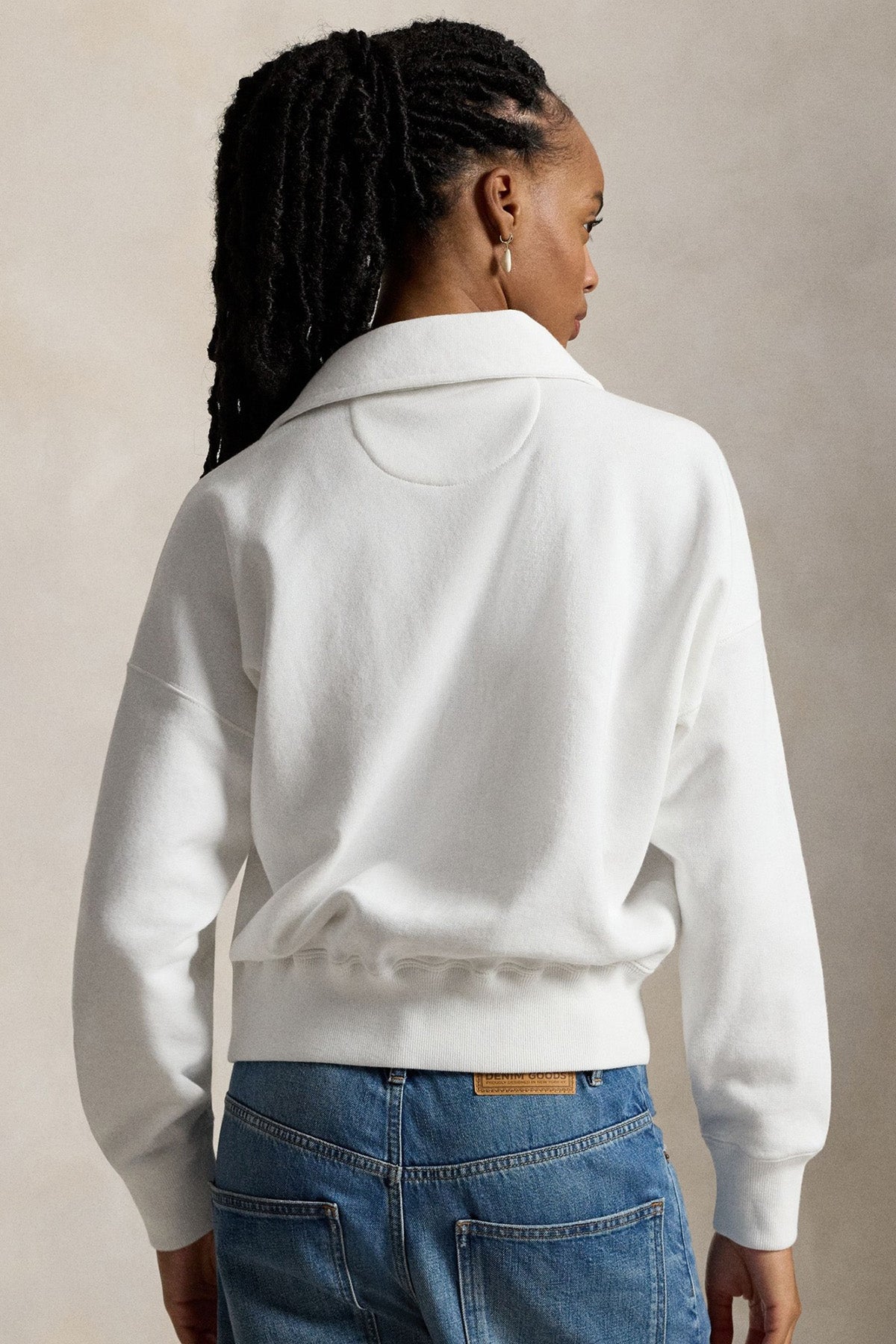 Polo Ralph Lauren Relaxed Fit Yarım Fermuarlı Şardonlu Sweatshirt