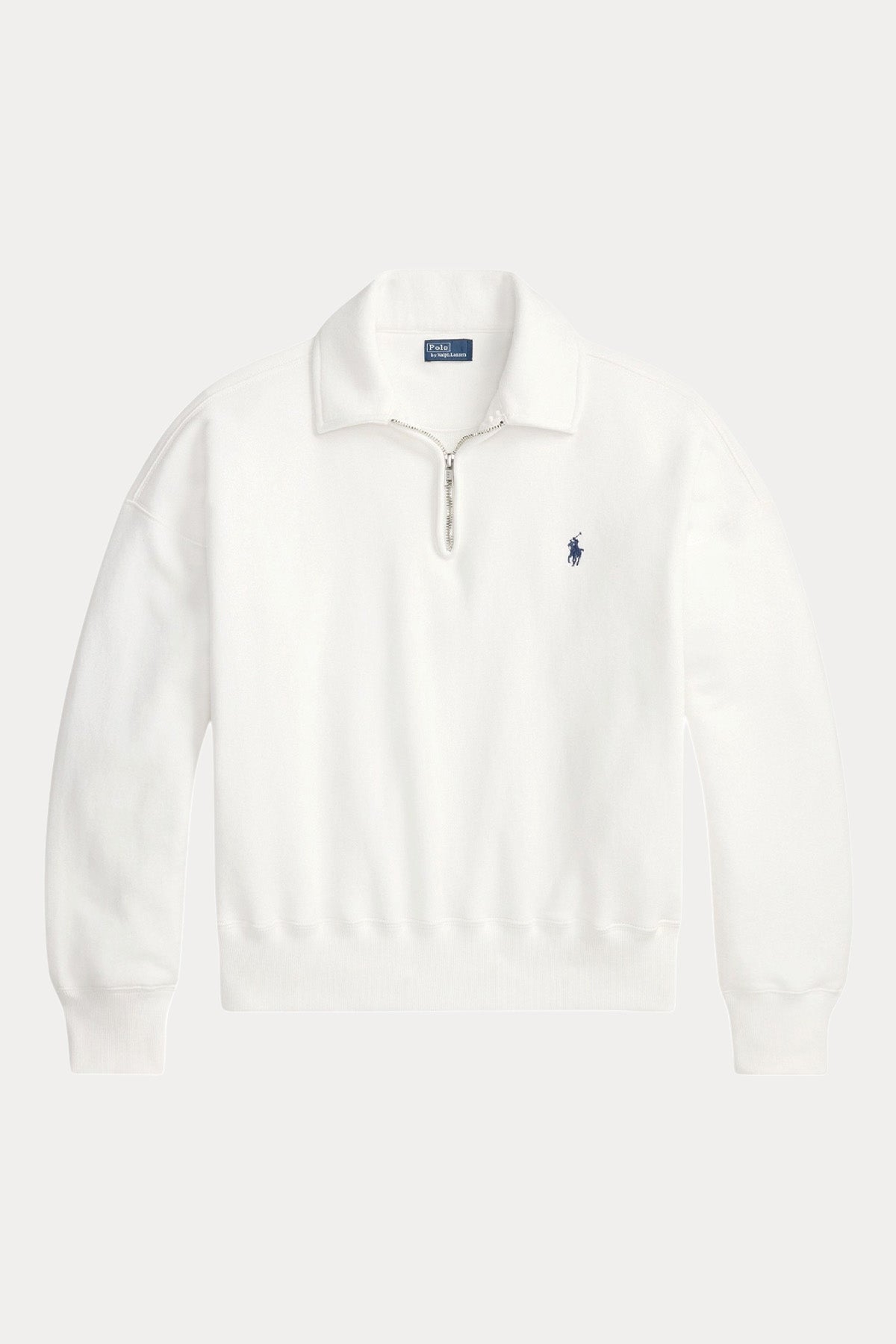 Polo Ralph Lauren Relaxed Fit Yarım Fermuarlı Şardonlu Sweatshirt