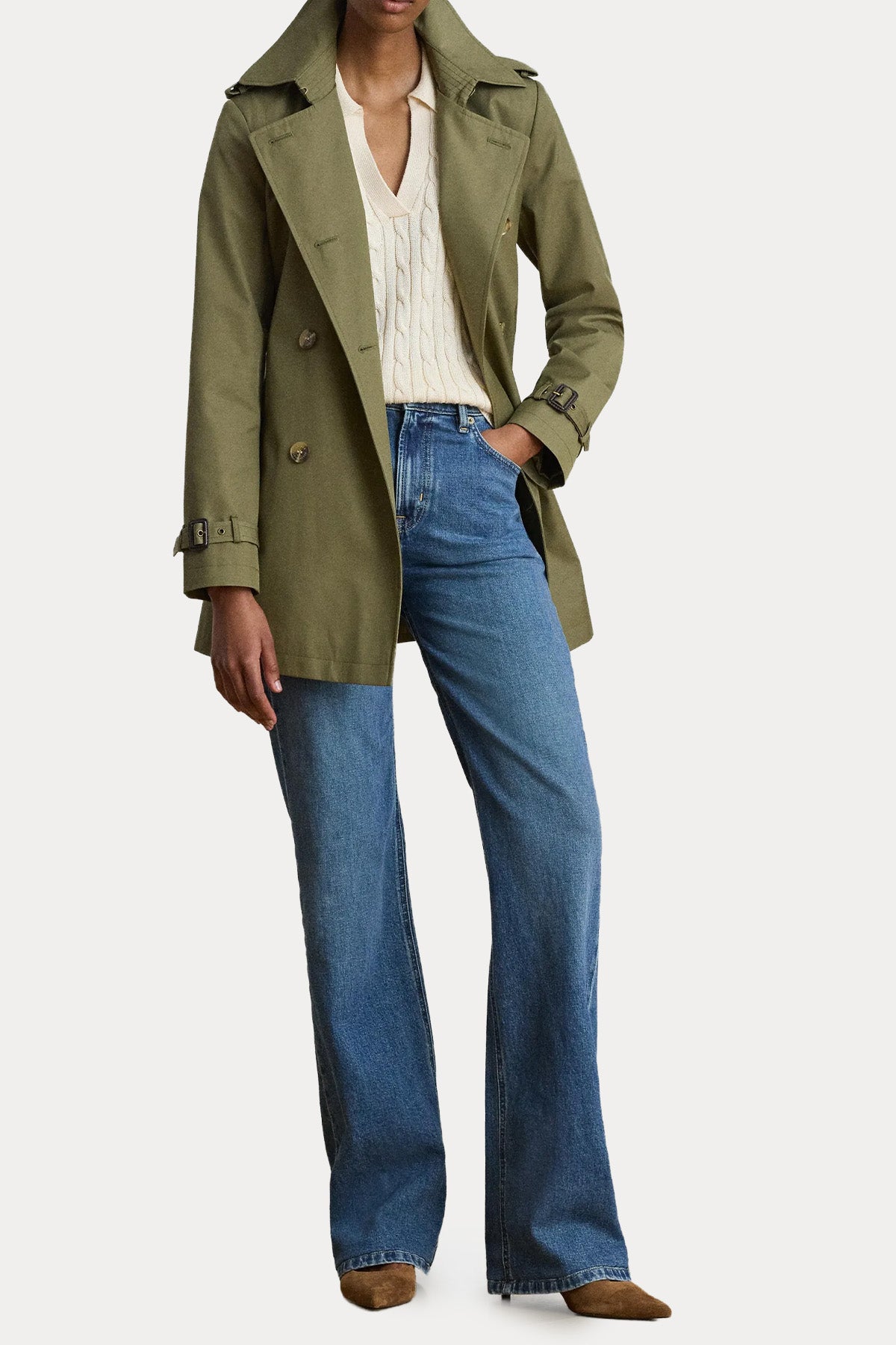 Polo Ralph Lauren Kruvaze Kemerli Trençkot