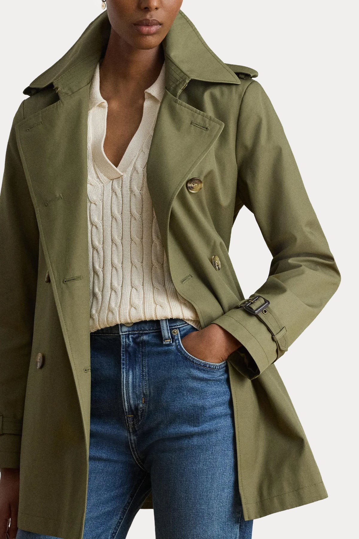 Polo Ralph Lauren Kruvaze Kemerli Trençkot