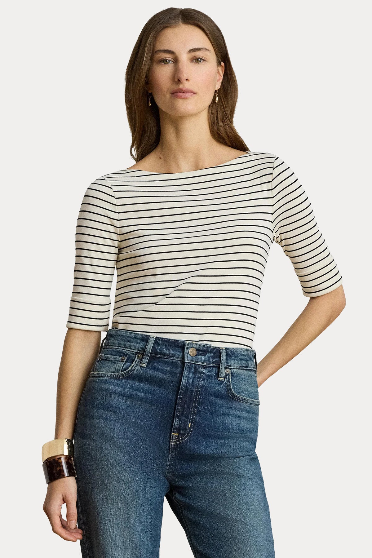 Polo Ralph Lauren Regular Fit Çizgili Streç T-shirt