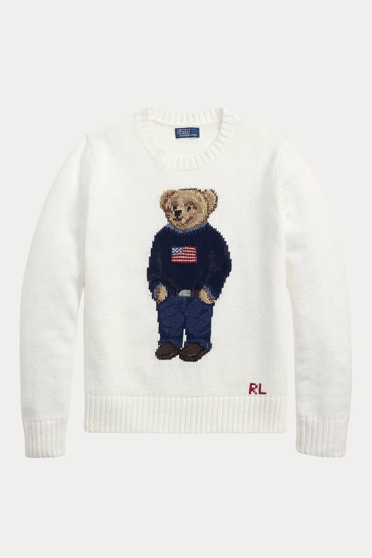 Polo Ralph Lauren Relaxed Fit Polo Bear Keten Örgü Triko