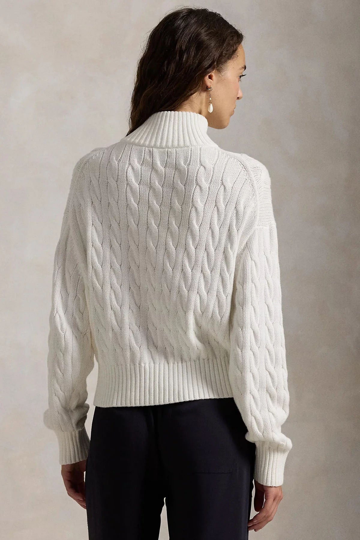 Polo Ralph Lauren Relaxed Fit Perkins Yaka Saç Örgü Triko