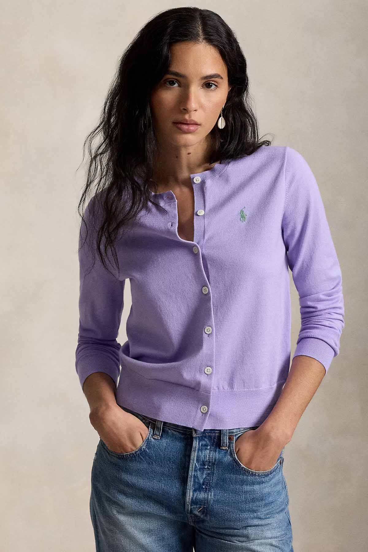 Polo Ralph Lauren Slim Fit Yuvarlak Yaka İnce Örgü Triko Ceket