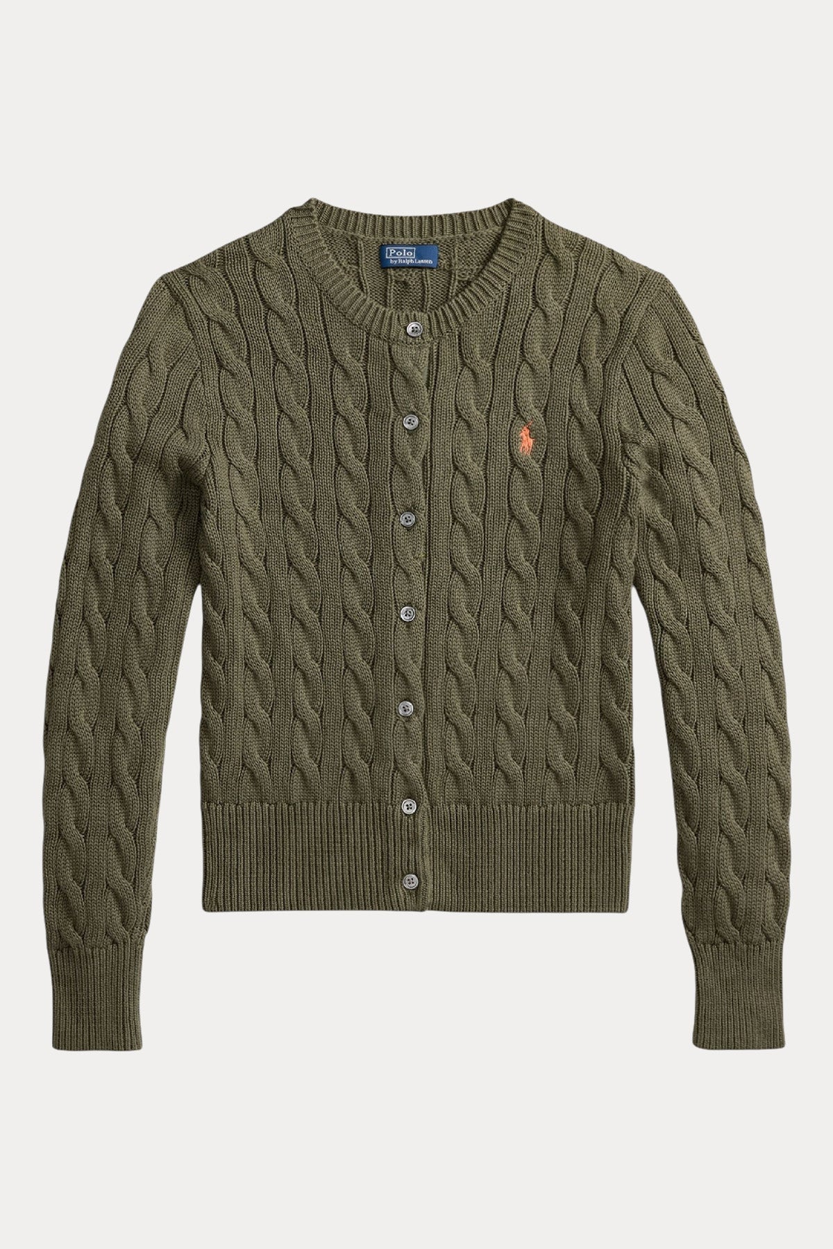 Polo Ralph Lauren Yuvarlak Yaka Saç Örgü Triko Ceket