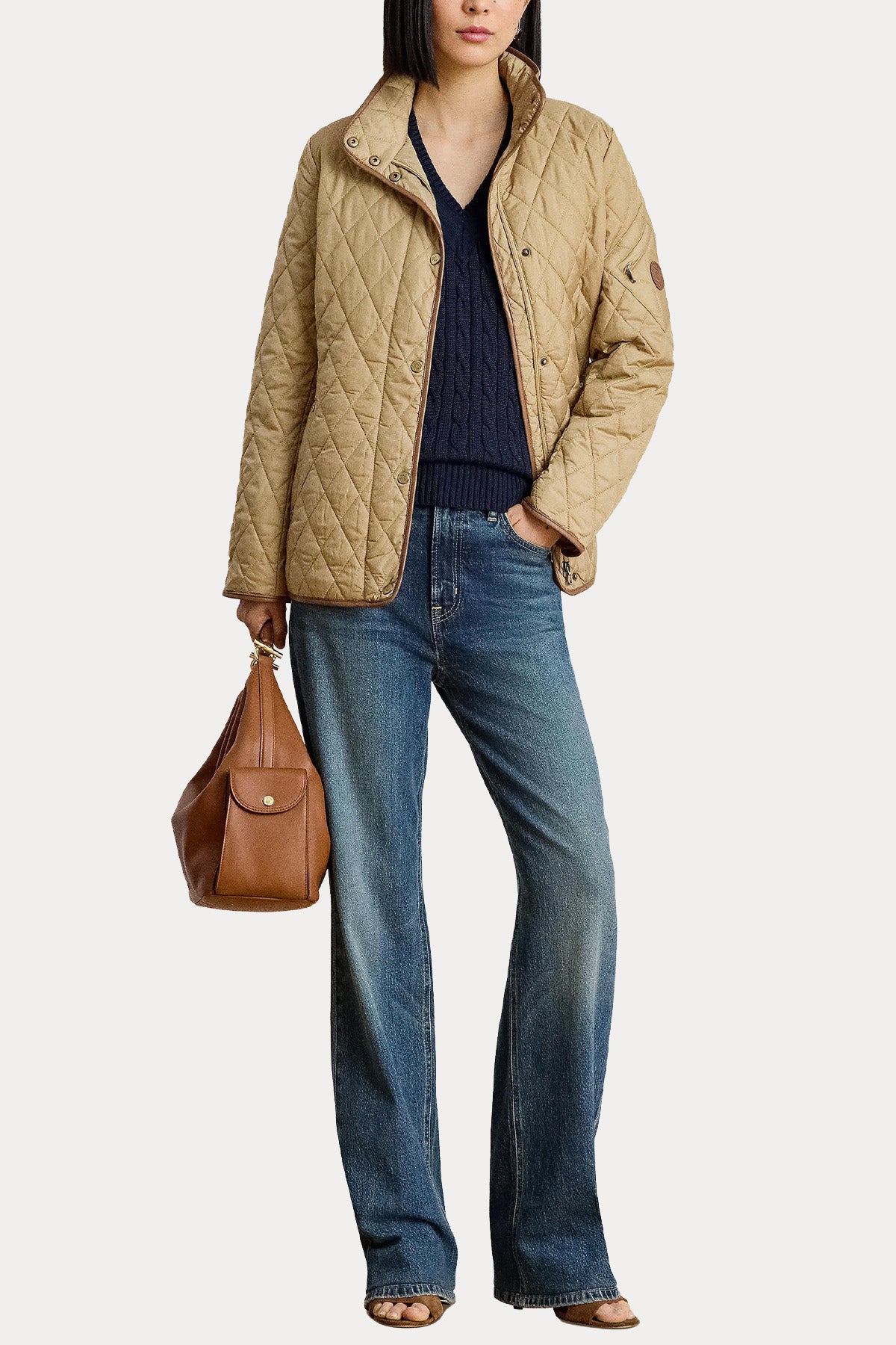 Polo Ralph Lauren Dik Yaka Kapitone Desenli Mont Ceket