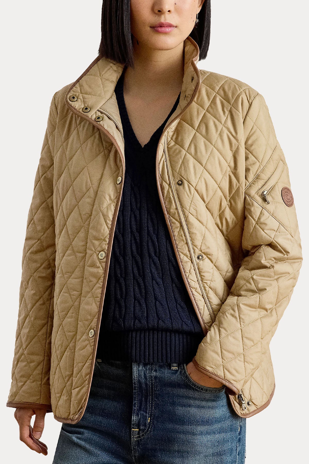 Polo Ralph Lauren Dik Yaka Kapitone Desenli Mont Ceket
