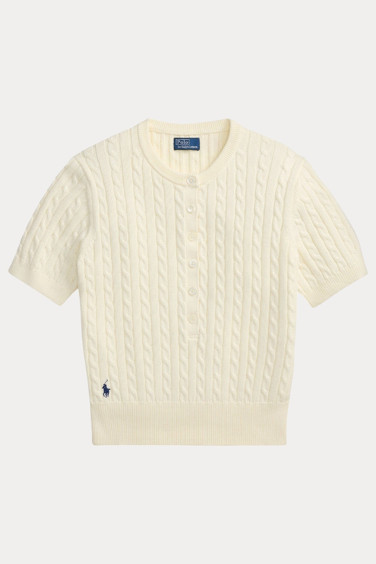 Polo Ralph Lauren Slim Fit Yuvarlak Yaka Saç Örgü Triko Ceket