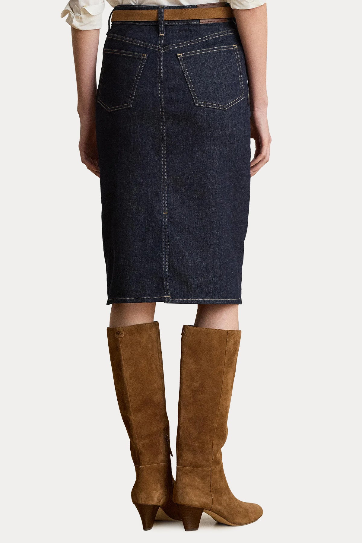 Polo Ralph Lauren Midi Denim Etek