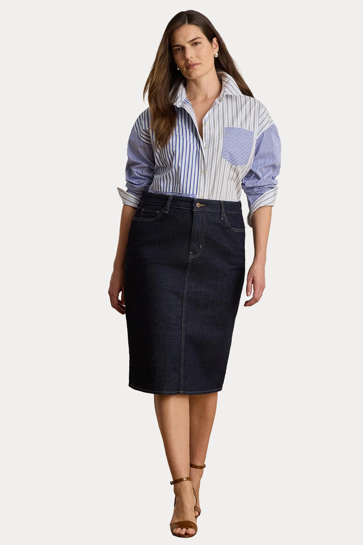Polo Ralph Lauren Midi Denim Etek