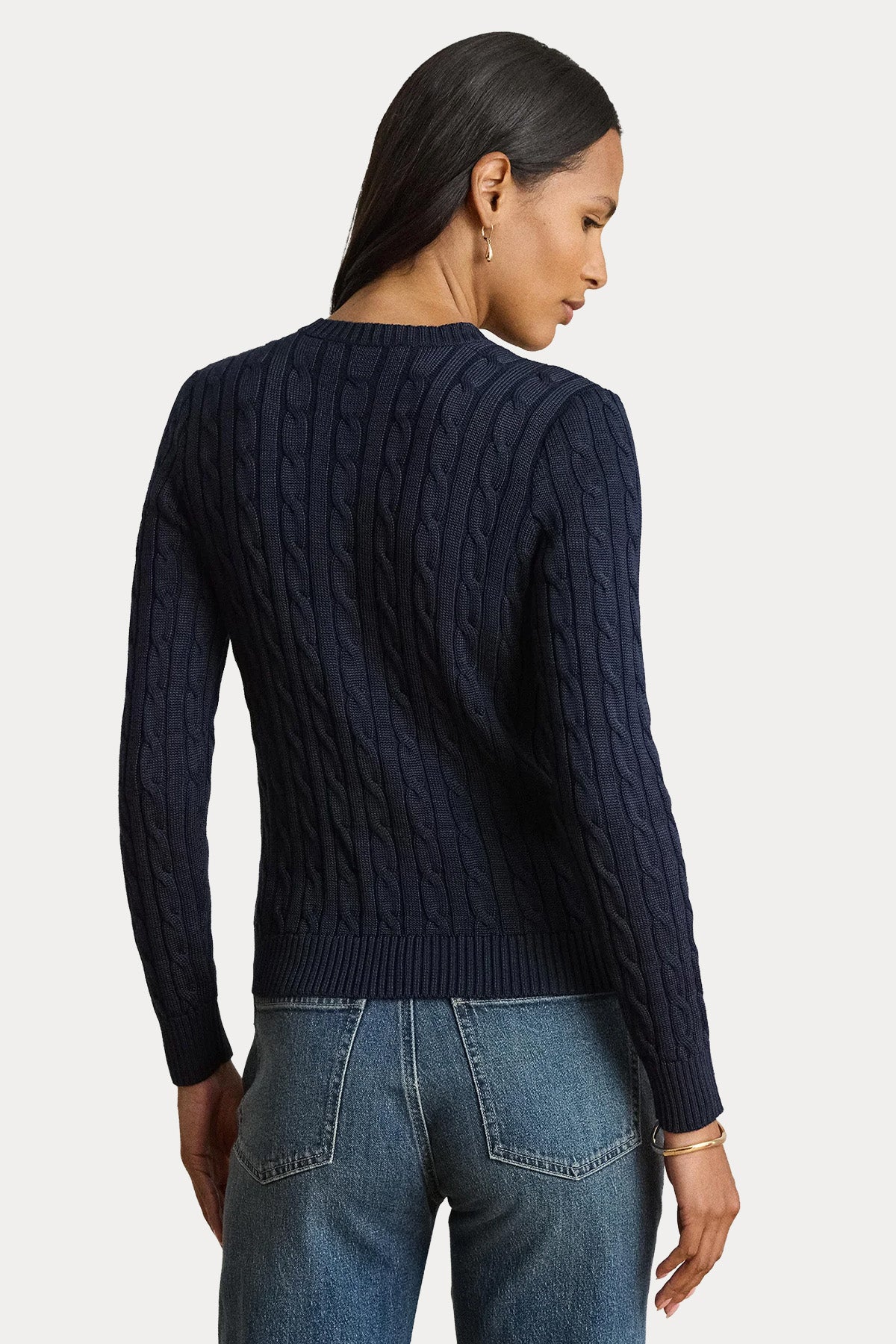Polo Ralph Lauren Slim Fit Logolu Saç Örgü Triko Ceket