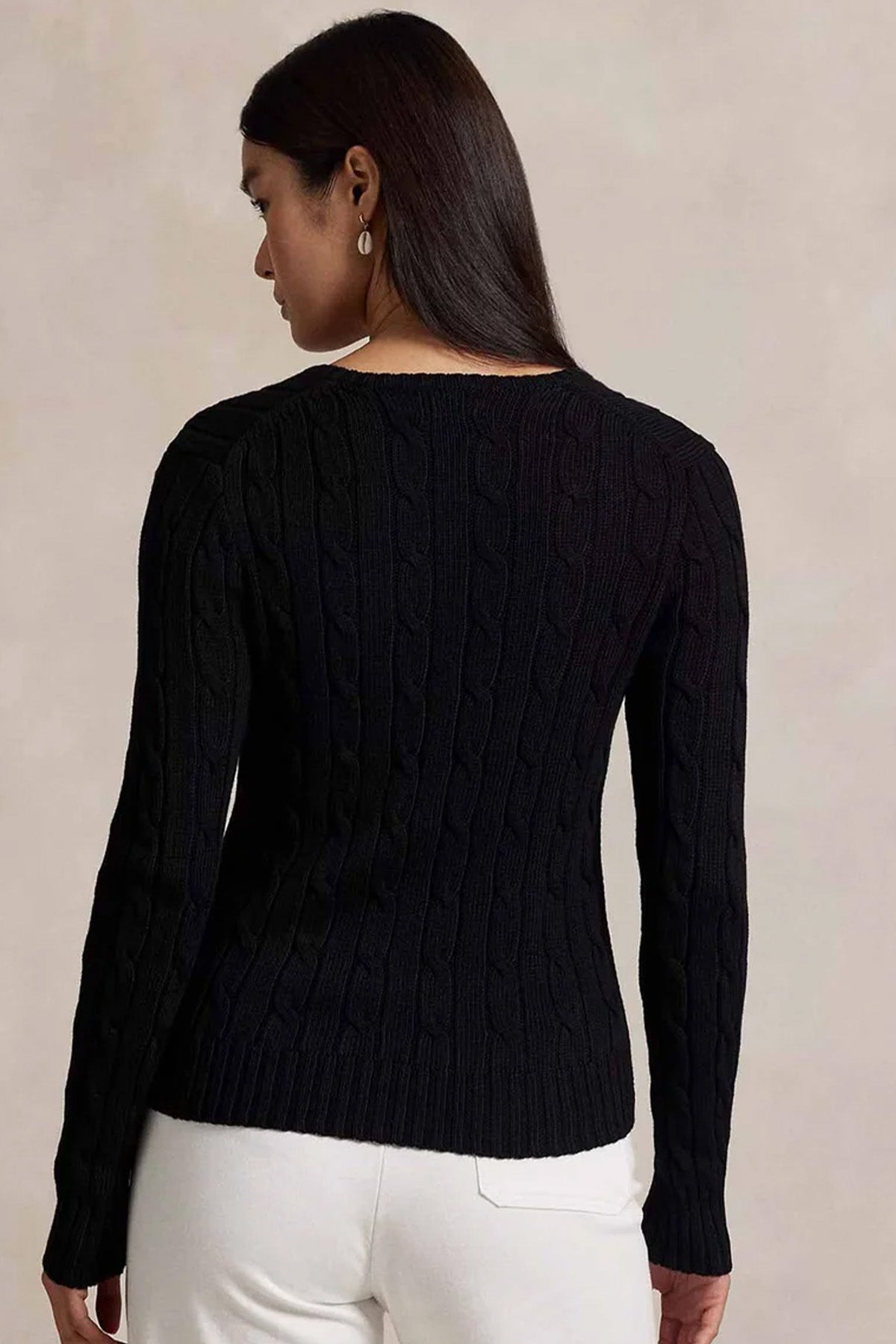Polo Ralph Lauren Pima Cotton Slim Fit V Yaka Saç Örgü Triko