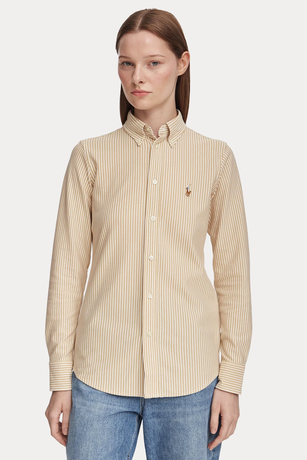 Polo Ralph Lauren Çizgili Knit Oxford Gömlek