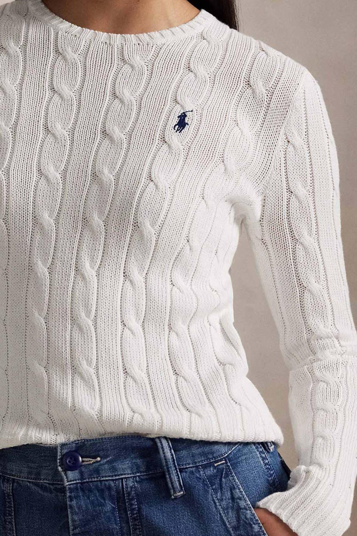 Polo Ralph Lauren Slim Fit Yuvarlak Yaka Saç Örgü Triko
