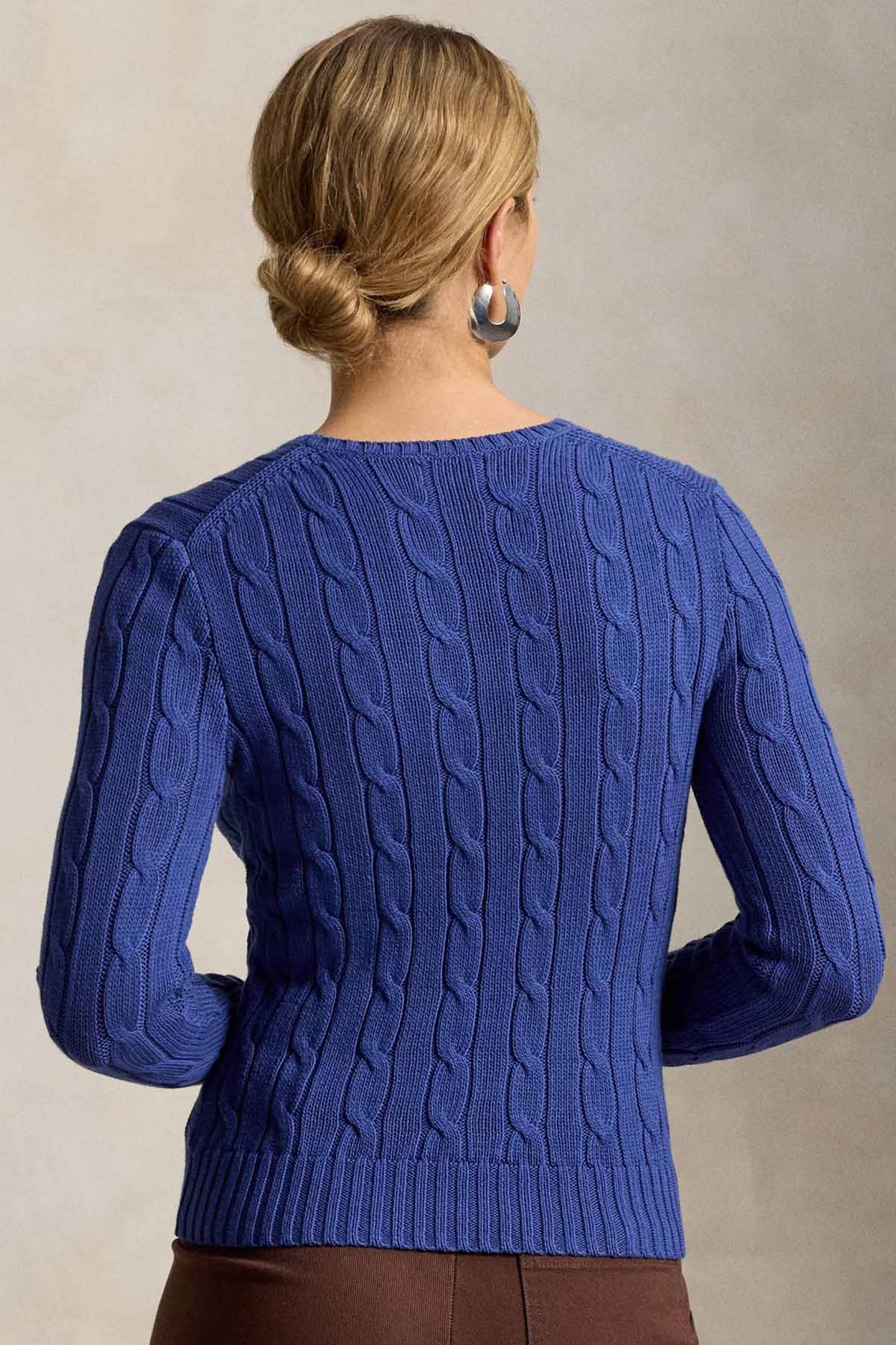 Polo Ralph Lauren Slim Fit Yuvarlak Yaka Saç Örgü Triko