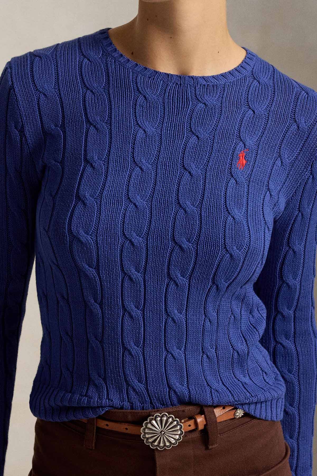 Polo Ralph Lauren Slim Fit Yuvarlak Yaka Saç Örgü Triko