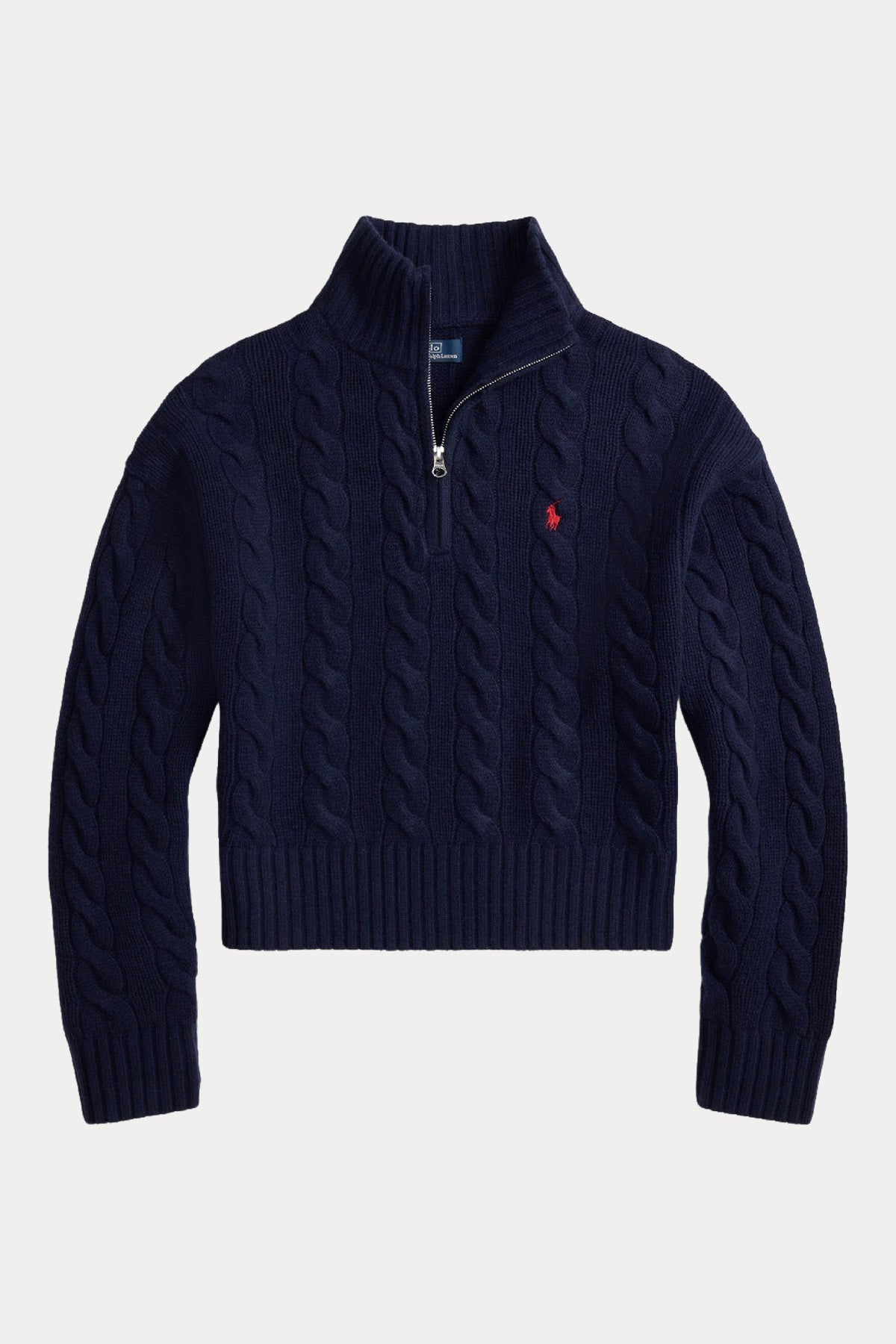 Polo Ralph Lauren Relaxed Fit Perkins Yaka Saç Örgü Kaşmir Yün Triko