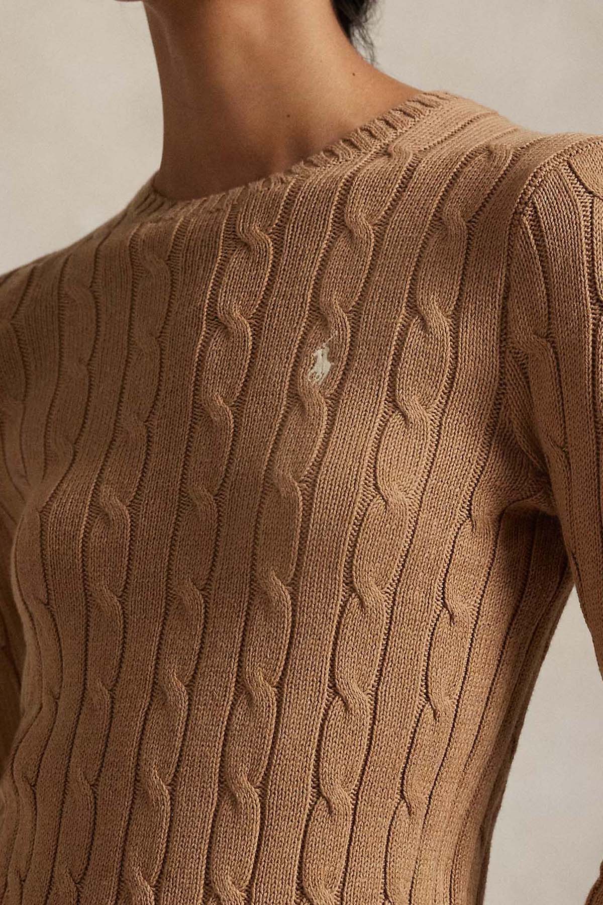 Polo Ralph Lauren Slim Fit Yuvarlak Yaka Saç Örgü Triko