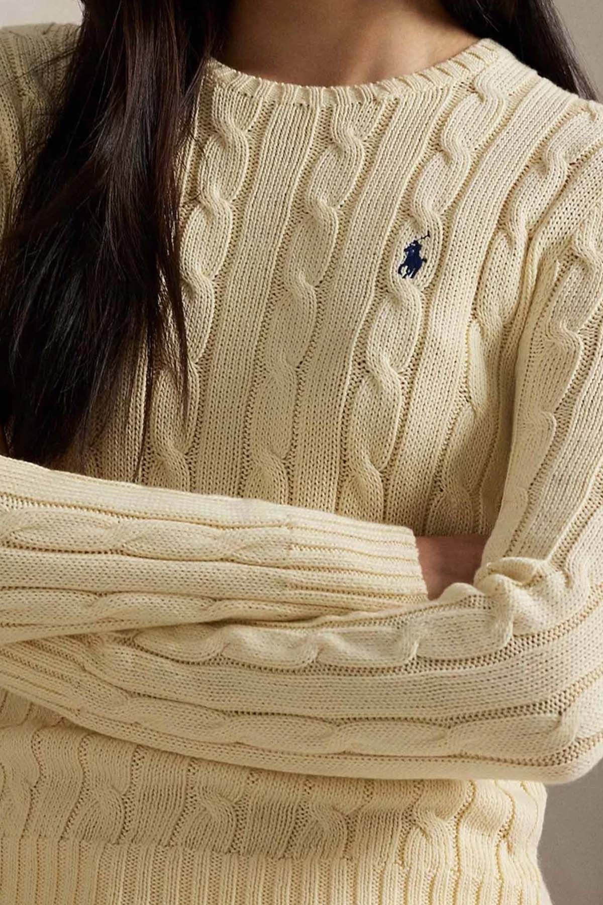 Polo Ralph Lauren Slim Fit Yuvarlak Yaka Saç Örgü Triko