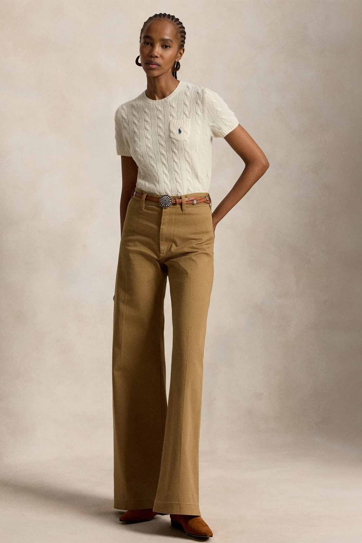 Polo Ralph Lauren Slim Fit Yuvarlak Yaka Saç Örgü Triko