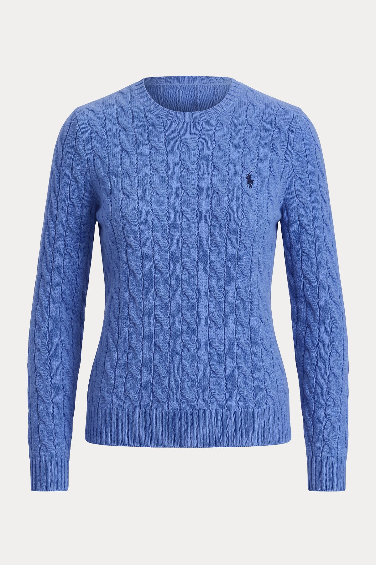 Polo Ralph Lauren Kaşmir Slim Fit Yuvarlak Yaka Saç Örgü Yün Triko