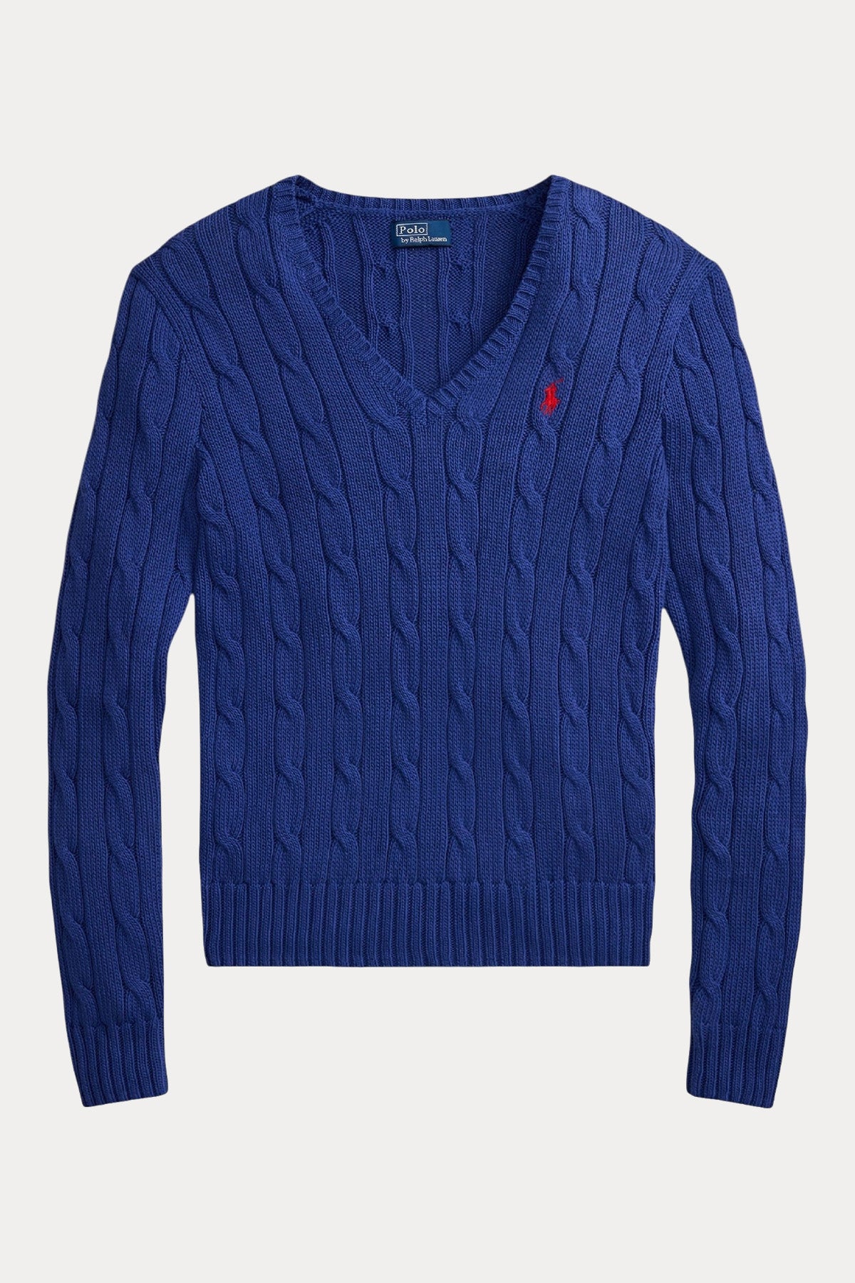 Polo Ralph Lauren Pima Cotton Slim Fit V Yaka Saç Örgü Triko