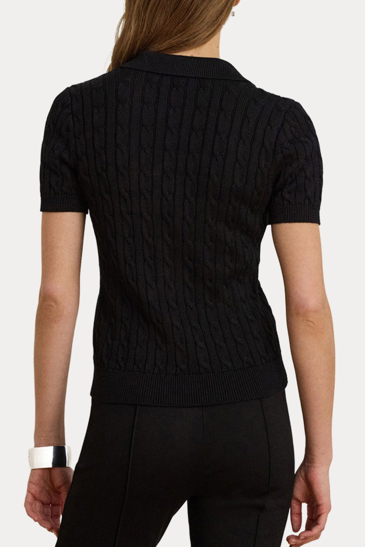 Polo Ralph Lauren Slim Fit Polo Yaka Saç Örgü Triko
