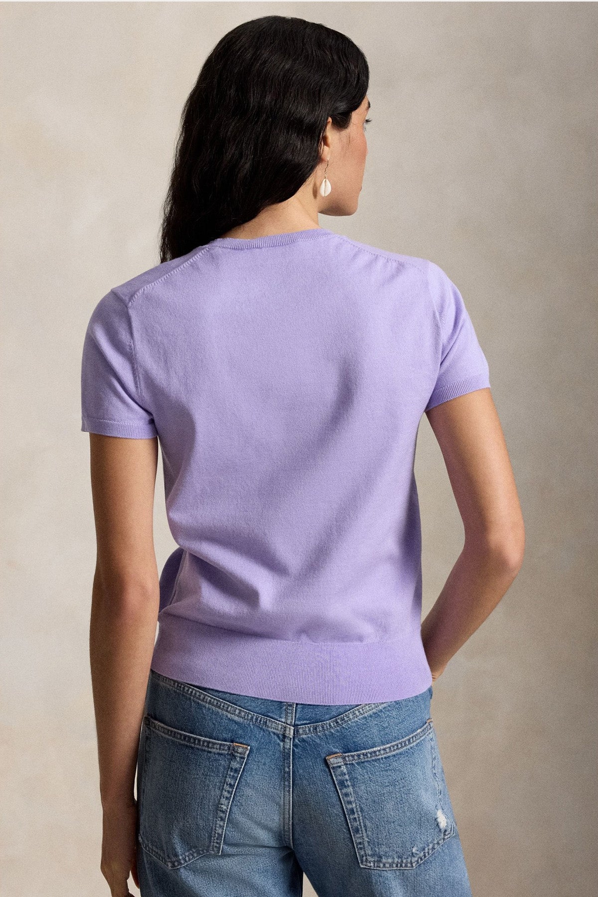 Polo Ralph Lauren Slim Fit Yuvarlak Yaka İnce Örgü Streç Triko