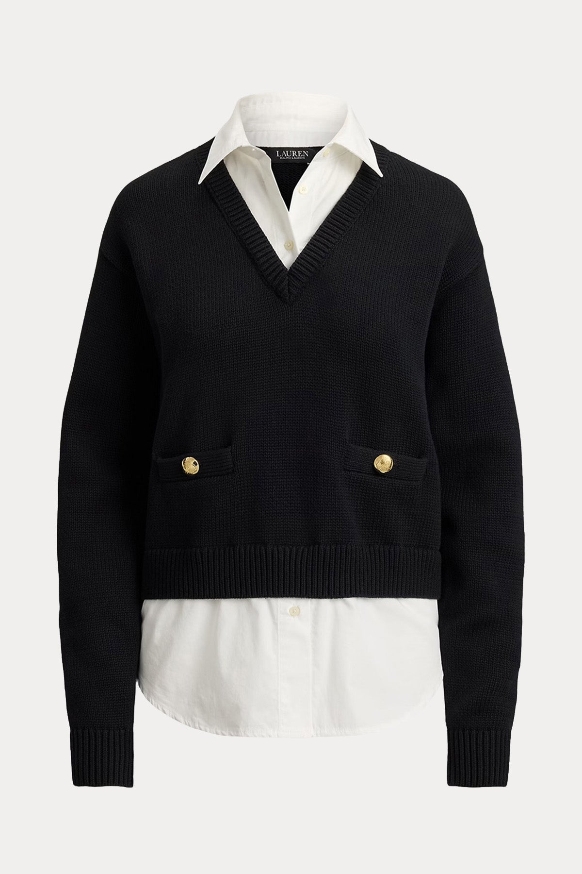 Polo Ralph Lauren Relaxed Fit Gömlekli Örgü Triko