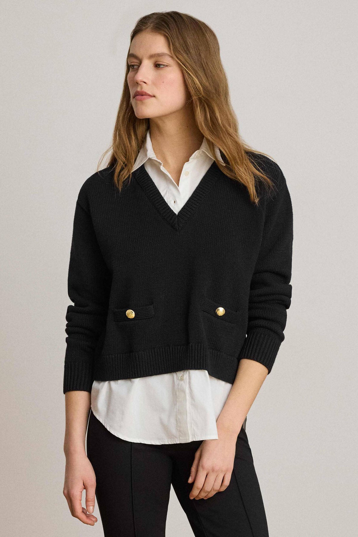 Polo Ralph Lauren Relaxed Fit Gömlekli Örgü Triko