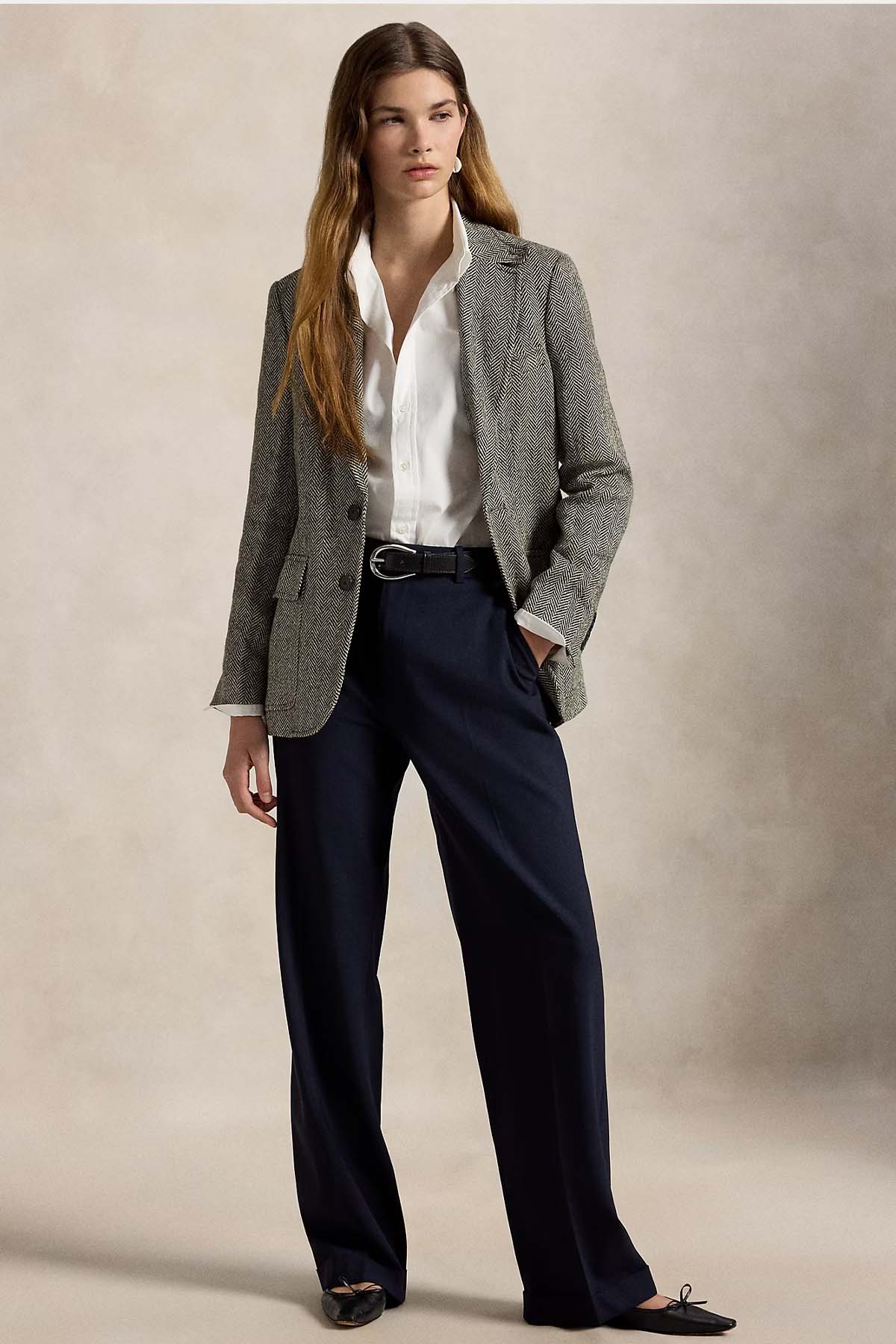 Polo Ralph Lauren Straight Fit Duble Paça Streç Yün Pantolon