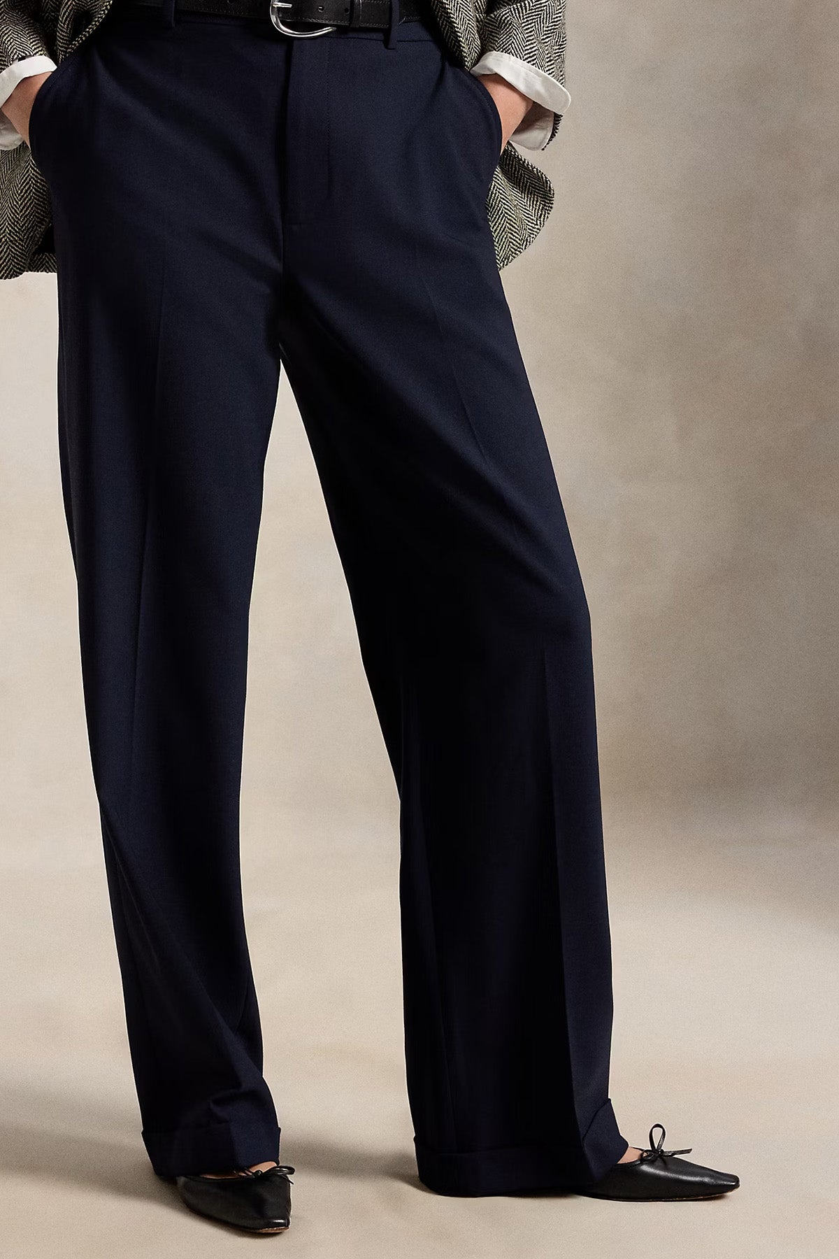 Polo Ralph Lauren Straight Fit Duble Paça Streç Yün Pantolon