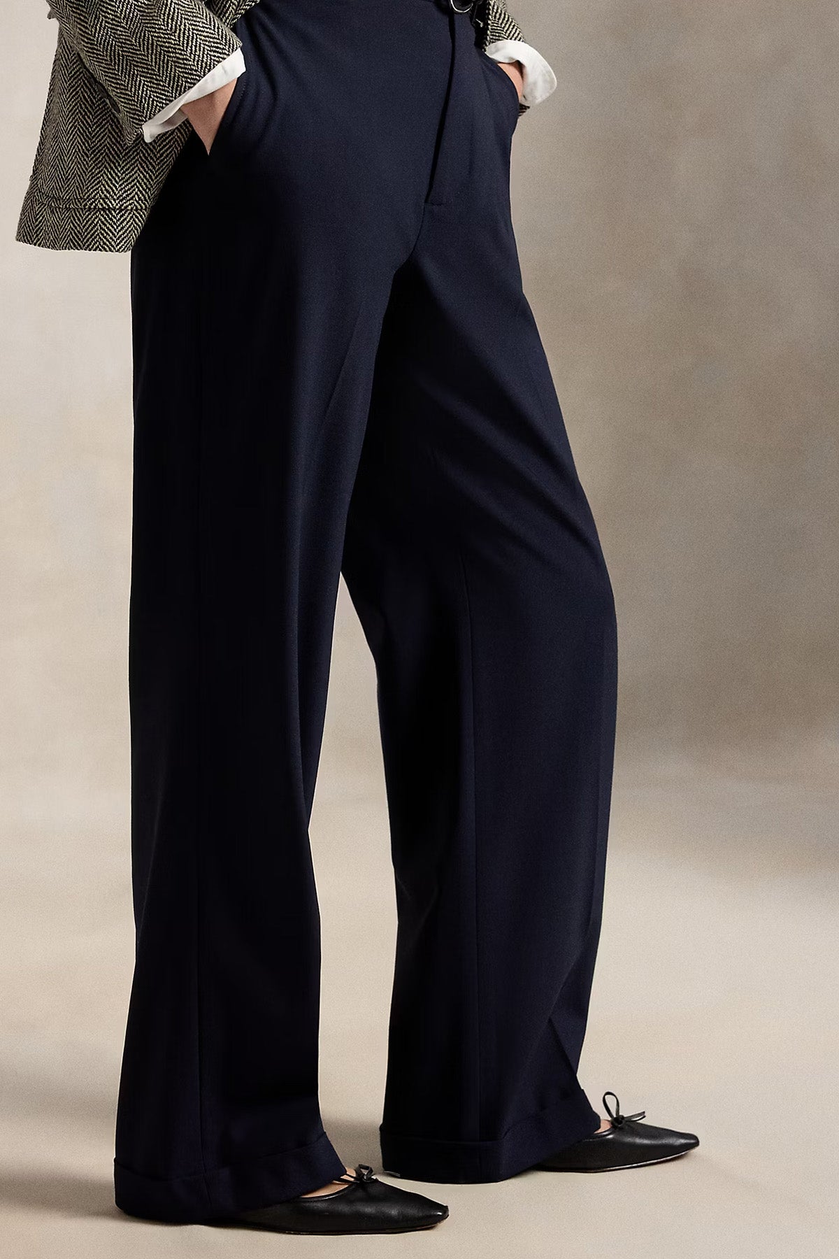 Polo Ralph Lauren Straight Fit Duble Paça Streç Yün Pantolon
