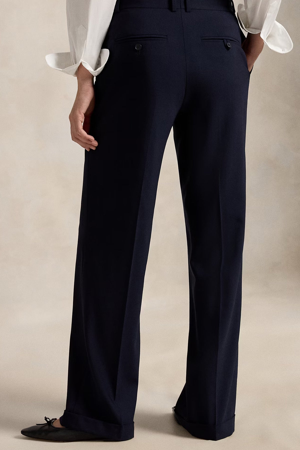 Polo Ralph Lauren Straight Fit Duble Paça Streç Yün Pantolon