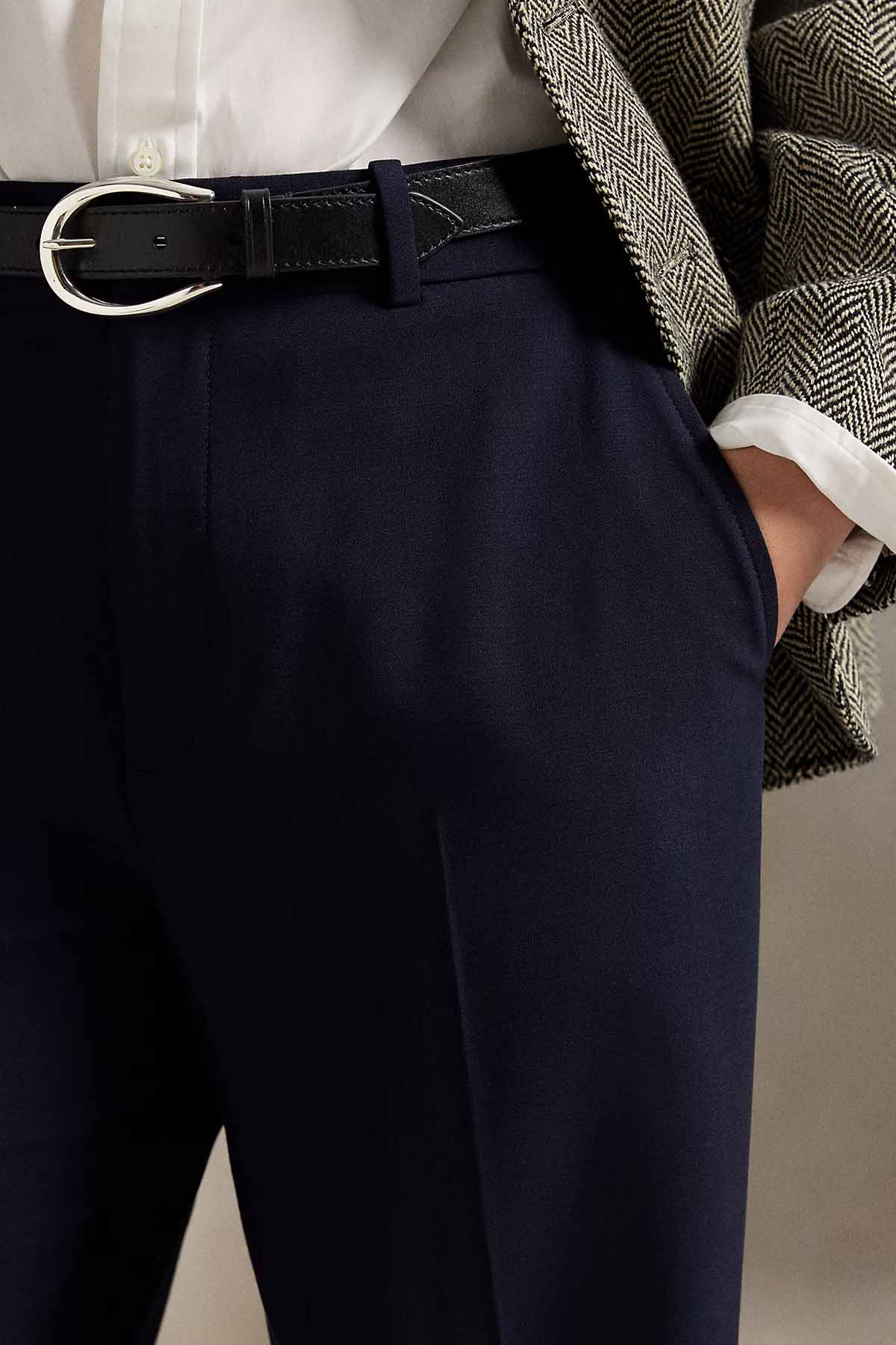 Polo Ralph Lauren Straight Fit Duble Paça Streç Yün Pantolon