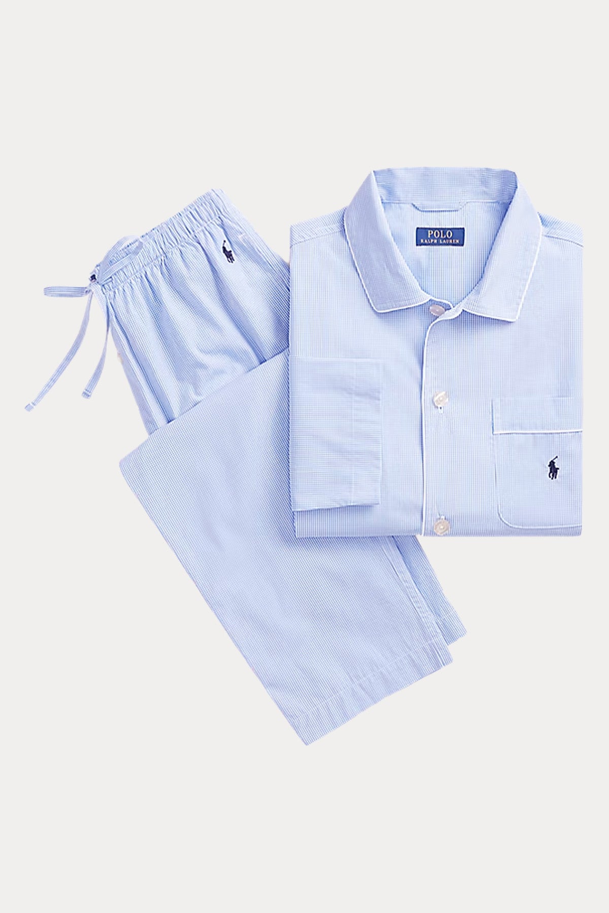 Polo Ralph Lauren Pötikareli Beli Lastikli Pijama Takımı