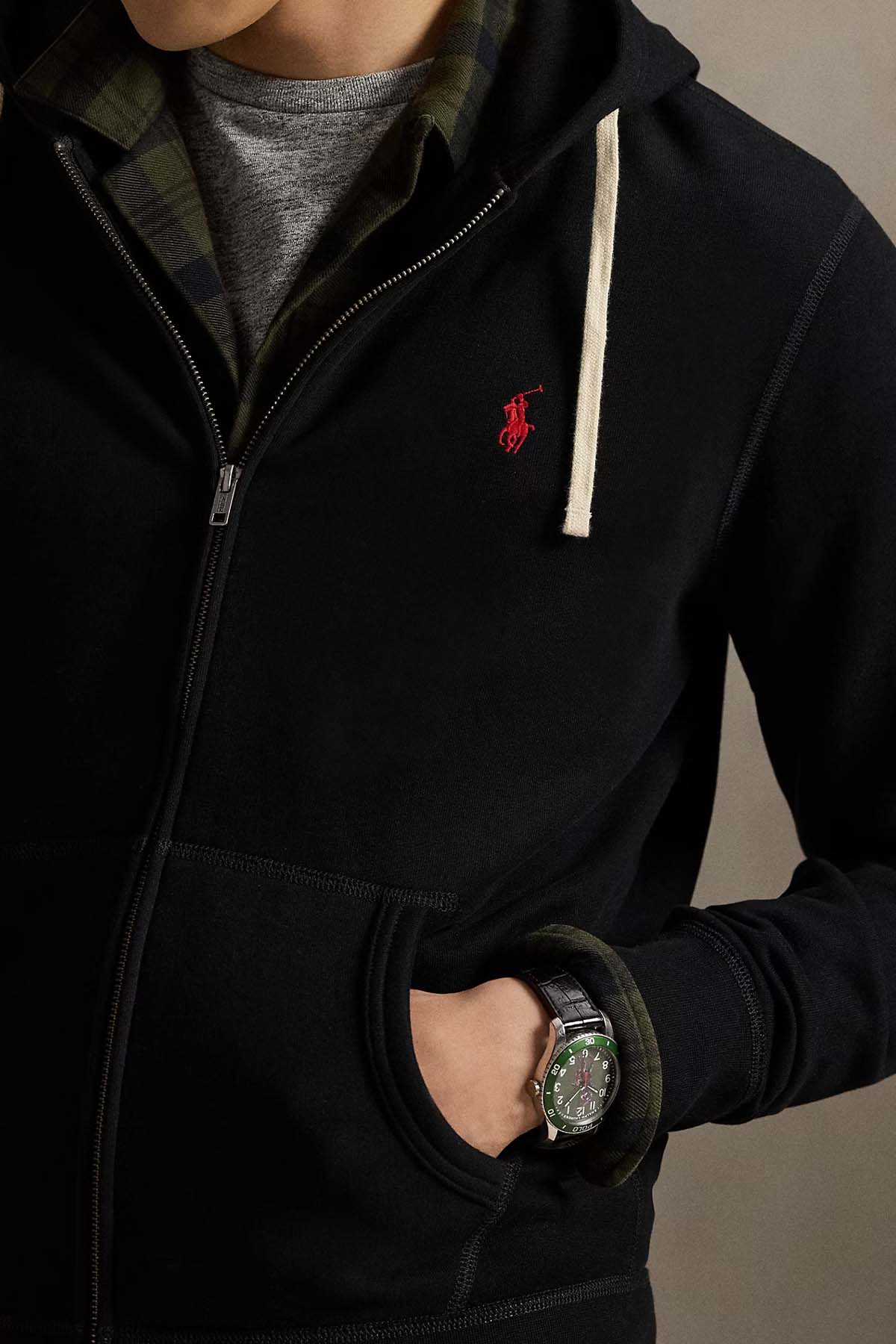 Polo Ralph Lauren Fermuarlı Kapüşonlu Sweatshirt Ceket