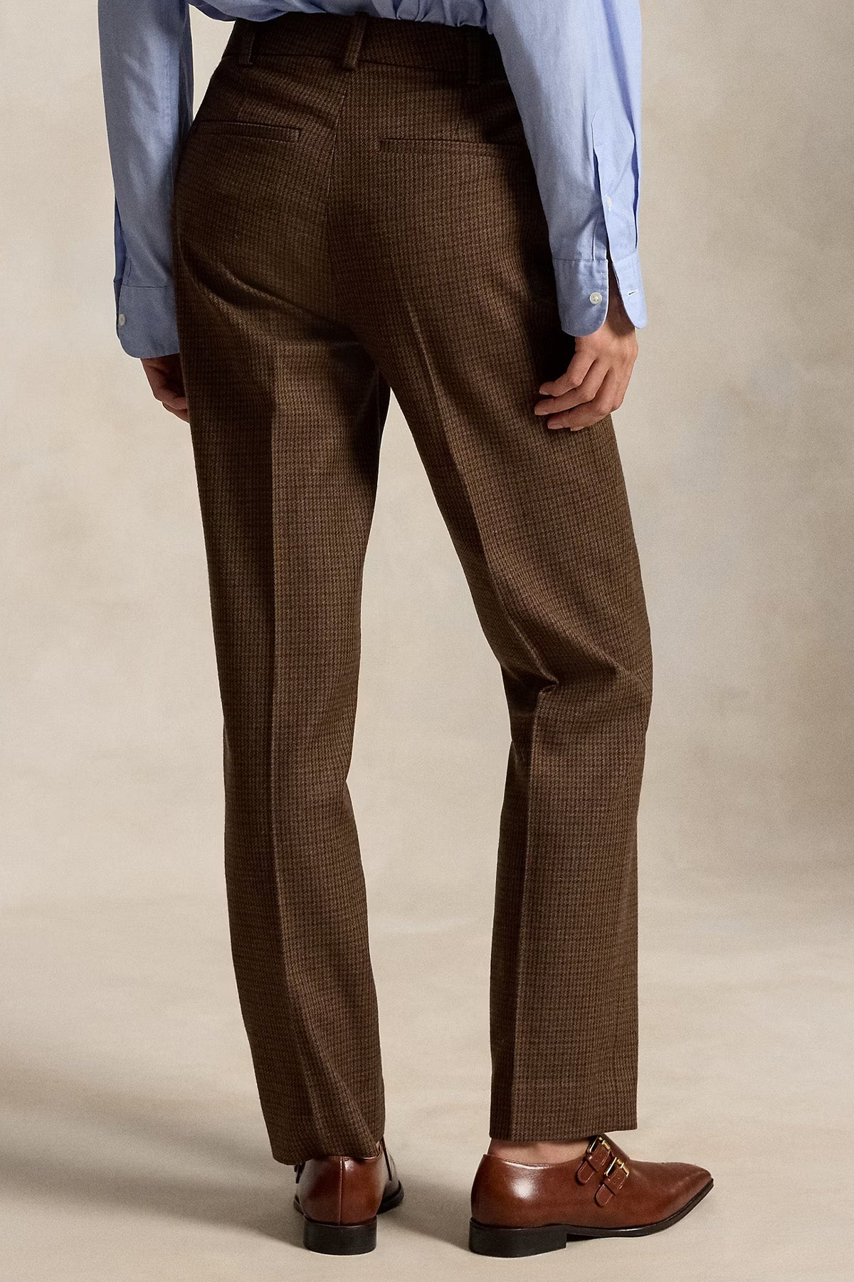 Polo Ralph Lauren Slim Fit Gun Club Ekose Desenli Yün Pantolon