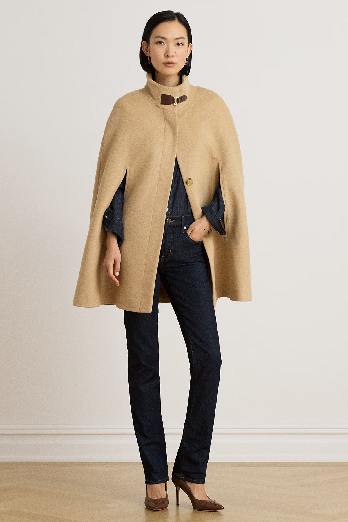 Polo Ralph Lauren Relaxed Fit Kaşmir Yün Pelerin Ceket