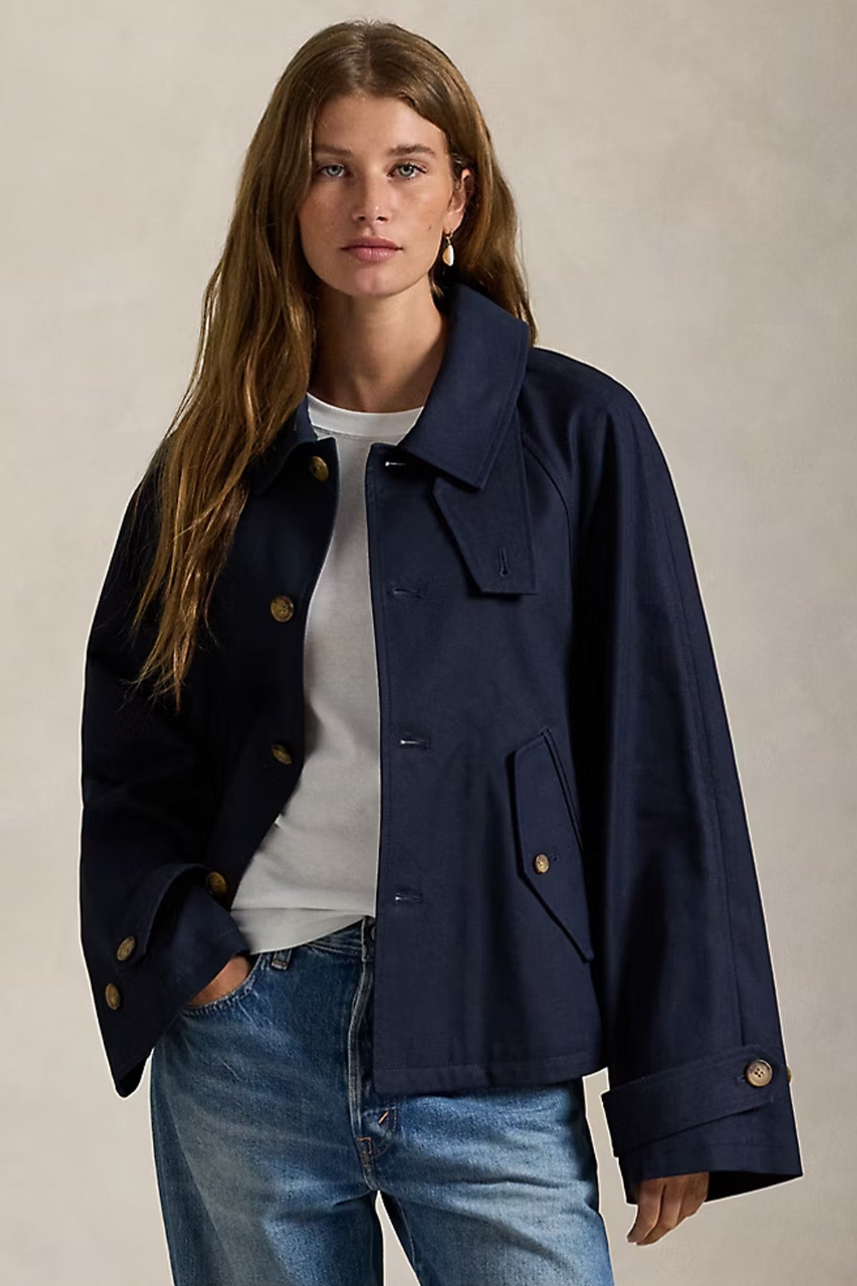 Polo Ralph Lauren Comfort Fit Cep Detaylı Kısa Trençkot