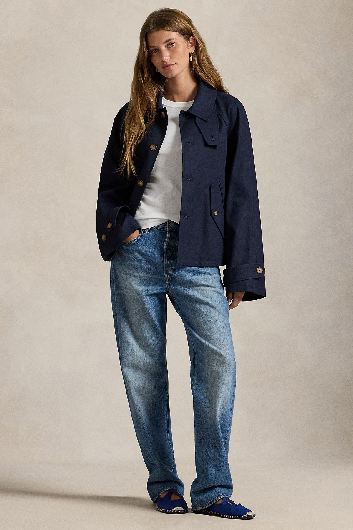 Polo Ralph Lauren Comfort Fit Cep Detaylı Kısa Trençkot